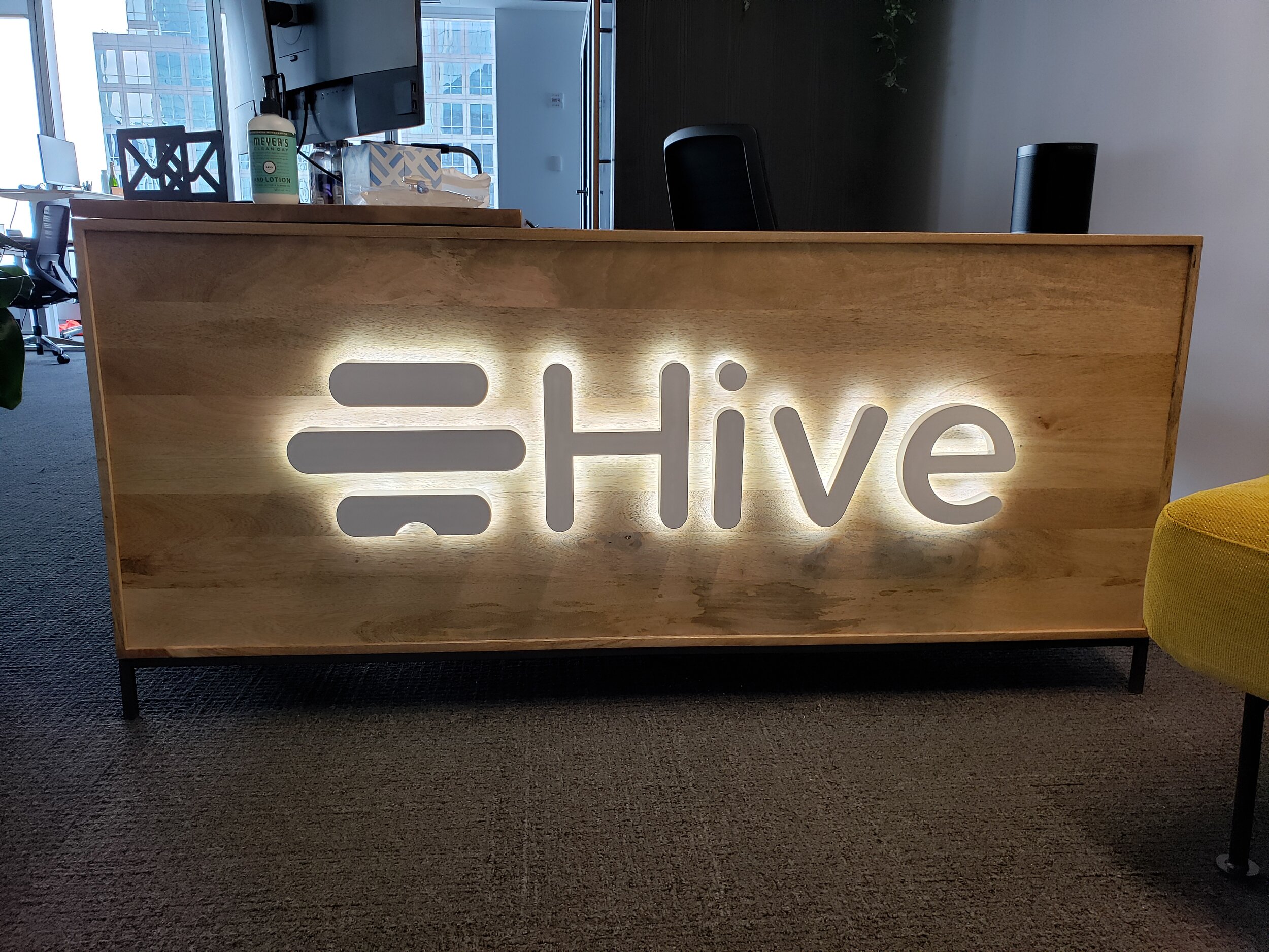 backlit sign