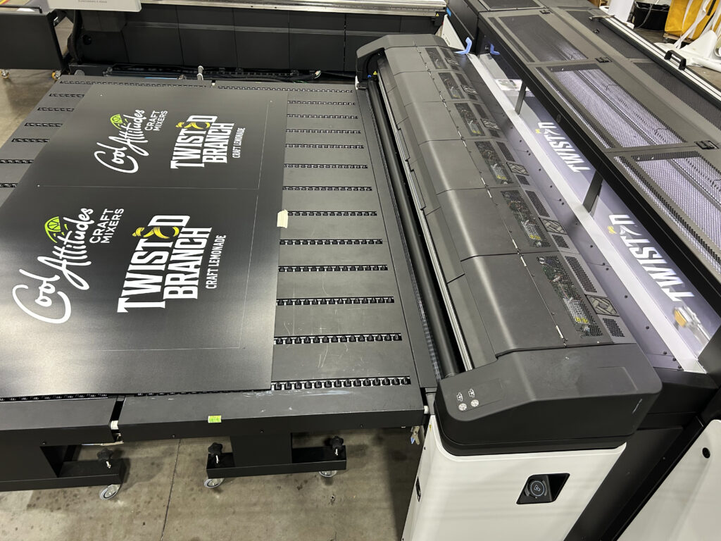 Custom-white-printing-on-black-pvc-for-tradeshow-booth Custom white ink printed on black PVC panel for trade show booth branding and signage