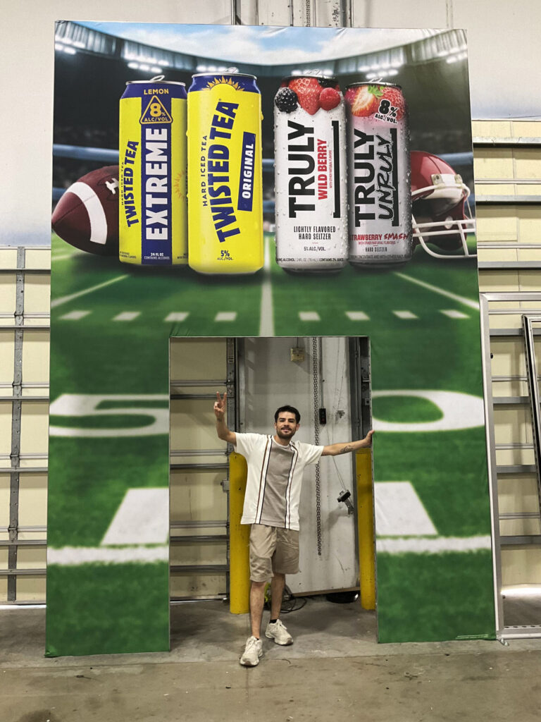 dye-sublimated-graphics-for-sporting-event-in-orlando Custom dye-sublimated fabric graphics for sporting event signage and branding in Orlando